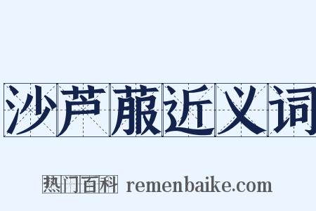 沙芦菔近义词是什么意思的图片